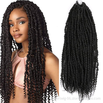 Wholesale Pre Twisted Passion Twist Crochet Hair Extensions Ombre Color Passion Twists 18inch 80g Synthetic Fiber Passion Braid